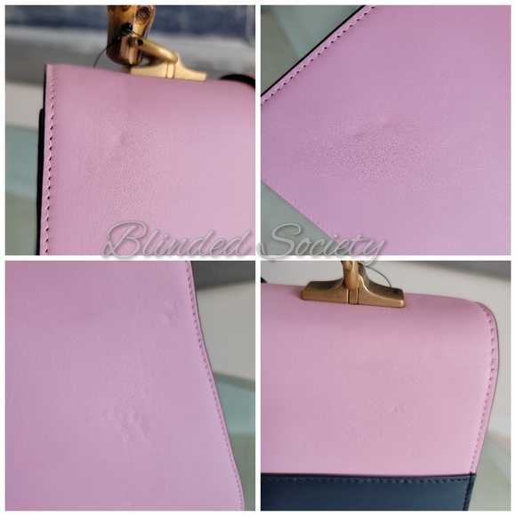 Gucci Dionysus Bamboo Top Handle Colorblock Handbag w Web Crossbody Strap - Picture 11 of 12